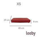 Leeby Colchoneta Impermeable y Desenfundable Roja para perros, , large image number null